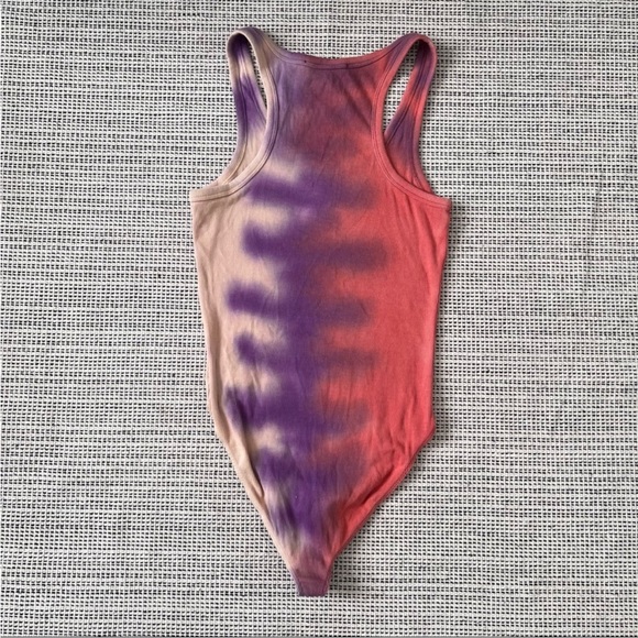 AGOLDE Rib Tank Bodysuit in Trip Tie Dye Size  XS - Picture 5 of 13